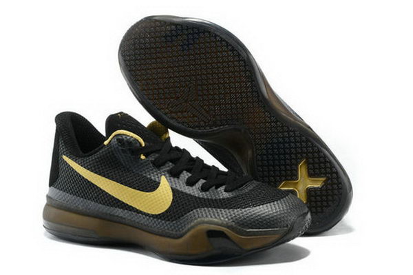 Nike Kobe X(10) Black Gold Sneakers Inexpensive